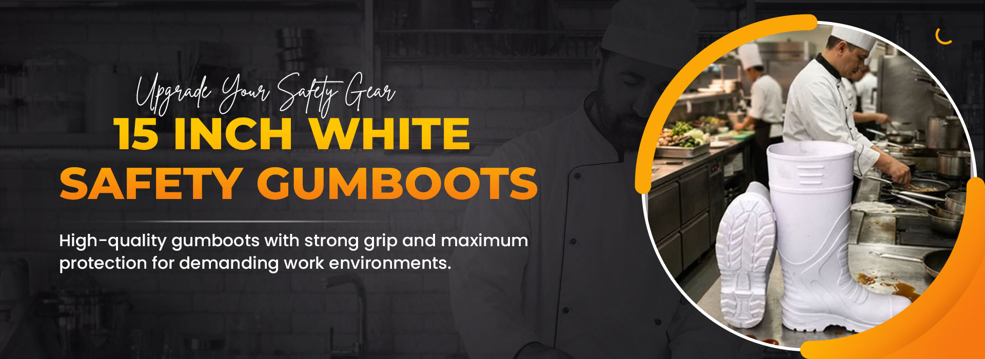 15 Inch White Safety 